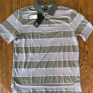 Oakley Gray Striped Men's Polo Shirt
 New with tag